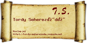 Tordy Seherezádé névjegykártya